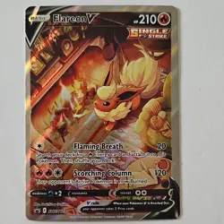 Pokemon TCG Flareon V SWSH179 Sword & Shield Promo Single Strike Holo 210 HP - Image 1