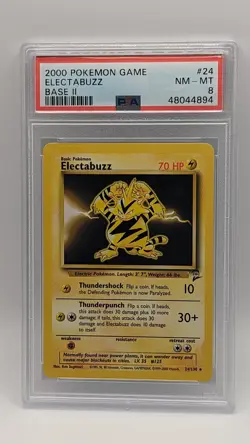 2000 Pokemon Base Set 2 Electabuzz 24/130 PSA 8 NM - MT! - Image 1