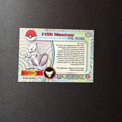 Mewtwo #150 Pokemon 2000 Topps Chrome GEM MINT - Image 2