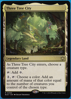 Three Tree City Bloomburrow NM Rare MAGIC GATHERING CARD (ID# 501830) ABUGames - Image 1