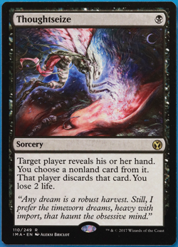Thoughtseize Iconic Masters NM Black Rare MAGIC MTG CARD (ID# 501829) ABUGames - Image 1