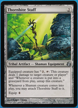 Thornbite Staff Morningtide NM Uncommon MAGIC MTG CARD (ID# 501827) ABUGames - Image 1