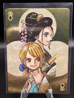 One Piece Golden Playing Card Nami & Robin Clubs Q Jump Festa 2024 - Image 1