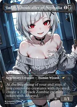 MTG - Jadar, Ghoulcaller of Nephalia - Fanart Borderless Style - EDH / Playtest - Image 1