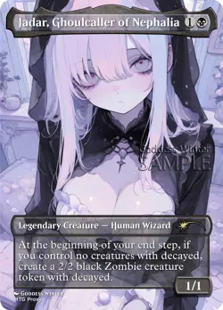 MTG - Jadar, Ghoulcaller of Nephalia - Fanart Borderless Style - EDH / Playtest - Image 1