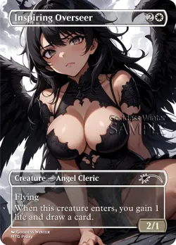 MTG - Inspiring Overseer - Fanart Borderless Style - EDH / Playtest - Image 1