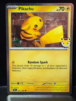Pikachu (Pokemon Day 2026) Double SWIRL 🌀 051/162 Holofoil Miscellaneous Cards - Image 3