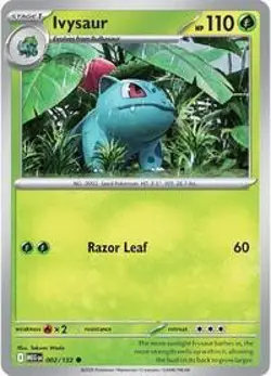 Pokemon TCG Ivysaur - 002/132 (Reverse Holofoil) ME01: Mega Evolution Common - Image 1