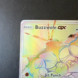 Pokemon Rainbow Buzzwole GX Secret Rare Holo Sm-Crimson Invasion 115/111 12017 - Image 4