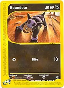 Pokemon Expedition 113/165 Houndour Card - Image 1