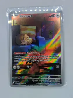 Pokemon TCG Skwovet 222/198 Scarlet & Violet Base Set Illustration - Image 1