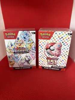 Pokemon TCG Scarlet and Violet 151 and Prismatic Evolutions Booster Bundle Lot - Image 1
