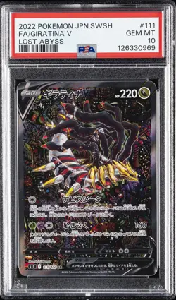 2022 POKEMON JAPANESE SWORD & SHIELD LOST ABYSS #111 FULL ART/GIRATINA V PSA 10 - Image 1