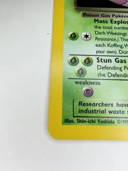 Pokemon Dark Weezing 14/82 Holo Team Rocket 2000 Vintage WOTC LP+ - Image 3