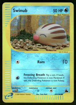 Pokemon Cards Swinub 107/144 Reverse Holo Skyridge Common NM - Image 1