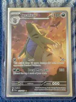Pokemon TCG Scarlet & Violet Paldea Evolved Tyranitar Holo Card 222/193 Full Art - Image 3