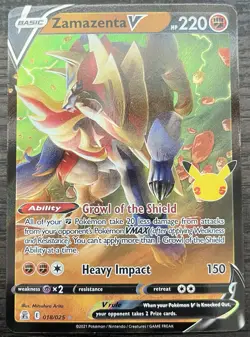 Zamazenta V 018/025 Pokemon TCG Celebrations Holo MINT NM - Image 1