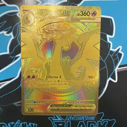 Gold Mega Charizard X EX 130/094 - English - Pokemon Phantasmal Flames - Image 1