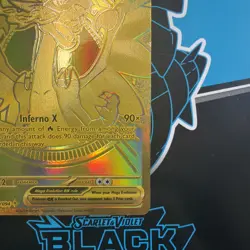 Gold Mega Charizard X EX 130/094 - English - Pokemon Phantasmal Flames - Image 3