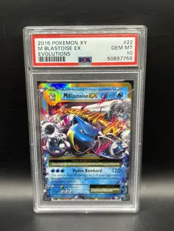 2016 Pokemon XY Evolutions M Blastoise Ex 22/108 PSA 10 Gem Mint - Image 1