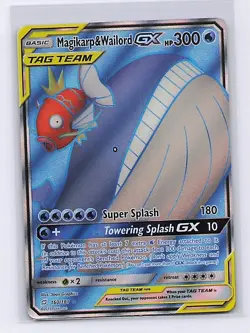 Magikarp & Wailord GX 160/181 Ultra Rare Team Up Pokemon Near Mint - Image 1