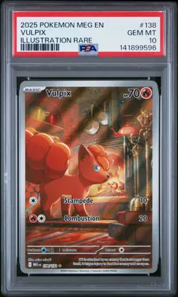 Vulpix PSA 10 Illustration Rare Pokemon 2025 English #138 Mega Evolution 🔥 - Image 1