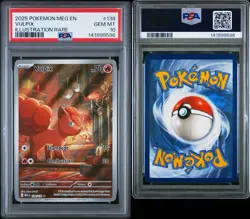 Vulpix PSA 10 Illustration Rare Pokemon 2025 English #138 Mega Evolution 🔥 - Image 3