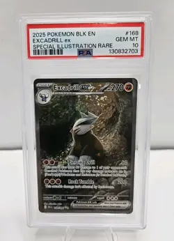 PSA 10 EXCADRILL EX 168/086 SPECIAL ILLUSTRATION RARE BLACK BOLT POKEMON - Image 1