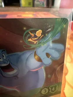 Disney Lorcana Double Sword Error Enchanted Genie On The Job First Print 209/204 - Image 3