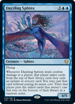 Dazzling Sphinx Strixhaven Commander MINT Blue Rare MAGIC MTG CARD ABUGames - Image 1