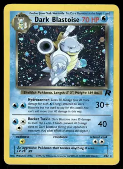 Pokemon Cards Dark Blastoise 3/82 Team Rocket Holo Rare NM - Image 1