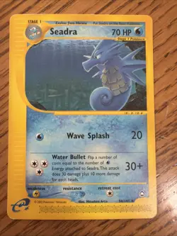Seadra 58/147 Aquapolis 2002 Pokemon Card TCG - Image 1