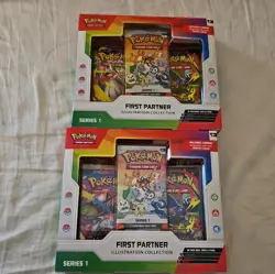 Pokemon First Partner Illustration Collection S1 Sealed 3 Promo Cards EN - Image 1