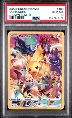 PSA 10 Pikachu 160/159 Pokemon Crown Zenith Secret Rare Card - Image 1