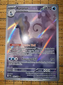 Aurorus 092/088 Holo Rare Pokemon Card SV Set Near Mint Pack Fresh TCG - Image 1