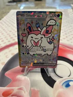 Sylveon Sparkle Cute Fan Art Card - Image 1