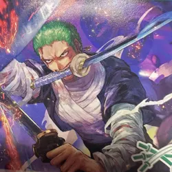 Roronoa Zoro OP12-036 C, GREEN 3 SWORD LOGO 8, NIJINAARC, One Piece card Tag SP - Image 3