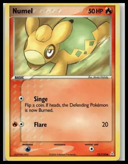 Numel 72/110 Pokemon Card Holon Phantoms Common 50 HP Near Mint HO - Image 1