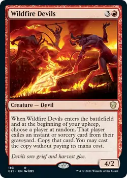 Wildfire Devils Strixhaven Commander NM Red Rare MAGIC GATHERING CARD ABUGames - Image 1