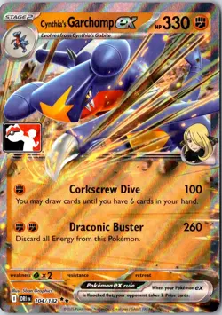 Cynthia's Garchomp ex - Double Rare Prize Pack Series Cards 104/182 NM - Image 1
