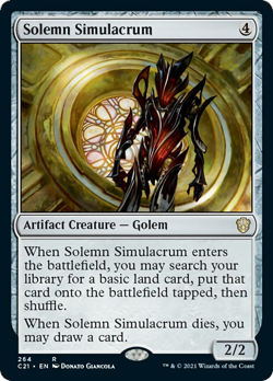 Solemn Simulacrum Strixhaven Commander NM Artifact Rare MAGIC MTG CARD ABUGames - Image 1
