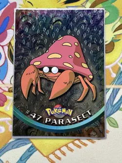 Pokemon Topps TV Animation #47 Parasect Holo Foil Card LP - Image 1