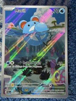 Pokemon TCG Marill Paldea Evolved Holo Card 204/193 Illustration Rare - Image 1
