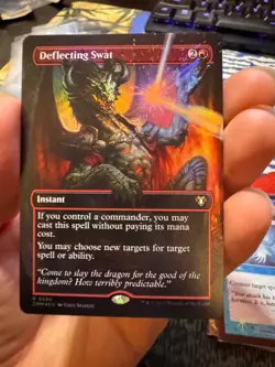 Deflecting Swat (Borderless) Commander Masters Foil MTG Magic the Gathering - Image 1