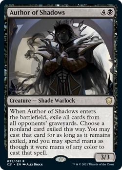 Author of Shadows Strixhaven Commander NM Black Rare MAGIC MTG CARD ABUGames - Image 1