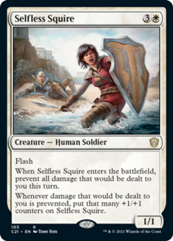 Selfless Squire Strixhaven Commander NM White Rare MAGIC GATHERING CARD ABUGames - Image 1