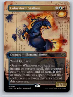 Colorstorm Stallion (Borderless) 299 Secrets of Strixhaven Foil NM - Image 1