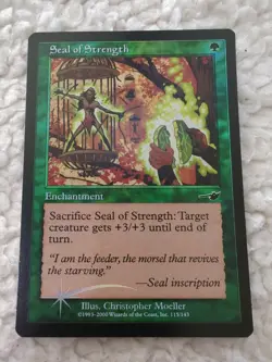 Seal of Strength 1x FOIL MtG FOIL Nemesis NM/LP - Image 1