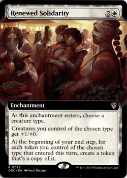 Renewed Solidarity (Extended Art) 23 Magic: The Gathering Commander NM - Image 1