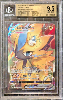 BGS 9.5 GEM MT ZERAORA VMAX GG42/GG70 CROWN ZENITH 2023 POKEMON ENGLISH - Image 1